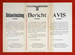 Drietalige mededeling van generaal von Falkenhausen, 31 juli 1940