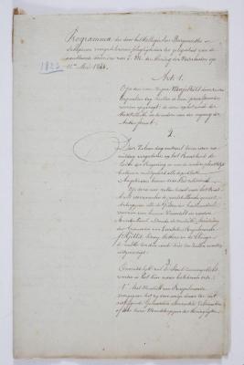 Programma plechtigheden bezoek koning Willem, 10 mei 1823