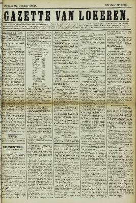 Gazette van Lokeren 22/10/1899