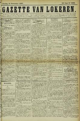 Gazette van Lokeren 12/11/1899