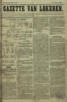 Gazette van Lokeren 08/11/1874