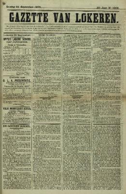 Gazette van Lokeren 21/09/1879