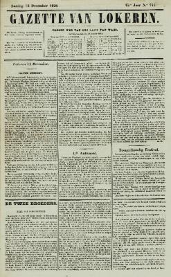 Gazette van Lokeren 12/12/1858