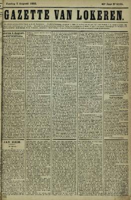 Gazette van Lokeren 05/08/1883