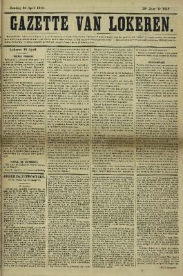 Gazette van Lokeren 20/04/1873