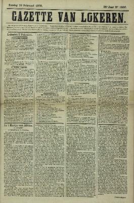 Gazette van Lokeren 10/02/1878
