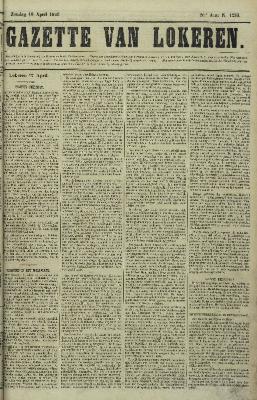 Gazette van Lokeren 18/04/1869