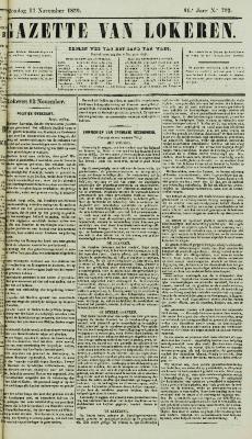 Gazette van Lokeren 13/11/1859