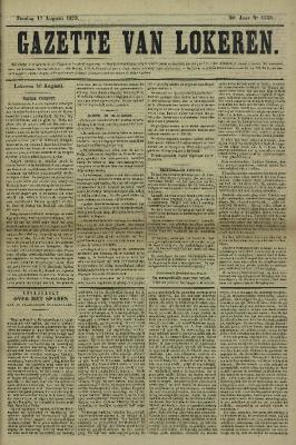 Gazette van Lokeren 17/08/1873