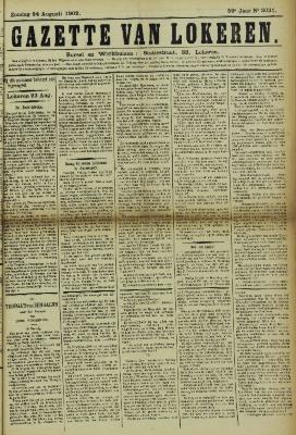 Gazette van Lokeren 24/08/1902