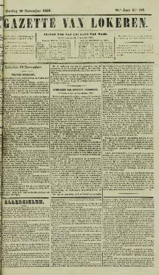 Gazette van Lokeren 20/11/1859
