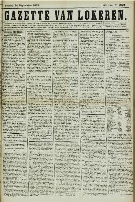 Gazette van Lokeren 24/09/1899