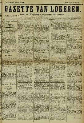 Gazette van Lokeren 22/03/1903