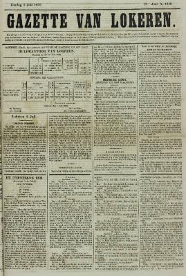 Gazette van Lokeren 03/07/1870