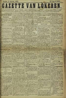 Gazette van Lokeren 15/10/1893