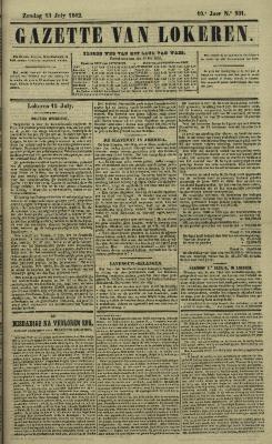 Gazette van Lokeren 13/07/1862