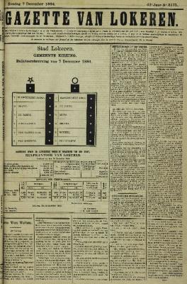 Gazette van Lokeren 07/12/1884