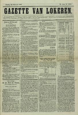 Gazette van Lokeren 24/02/1867