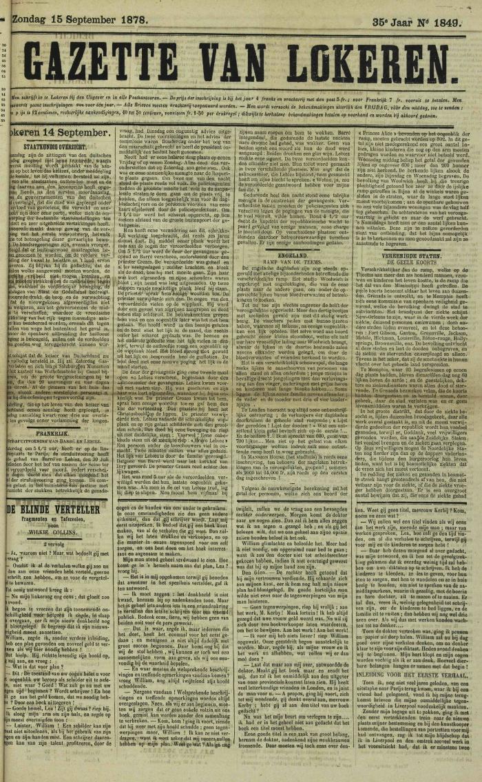 Gazette van Lokeren 15/09/1878