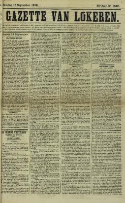Gazette van Lokeren 15/09/1878