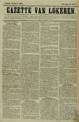 Gazette van Lokeren 14/03/1880