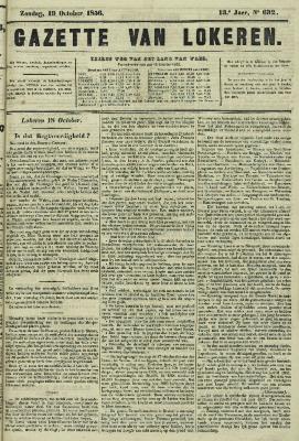 Gazette van Lokeren 19/10/1856