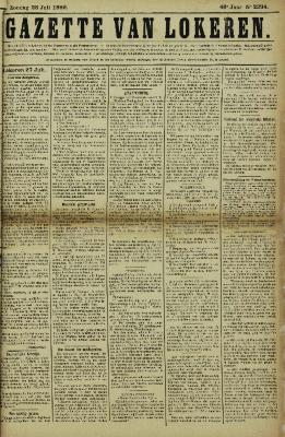 Gazette van Lokeren 28/07/1889