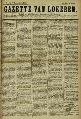 Gazette van Lokeren 27/09/1903