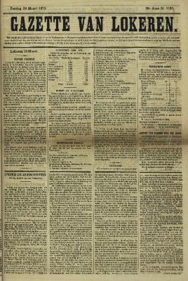 Gazette van Lokeren 30/03/1873