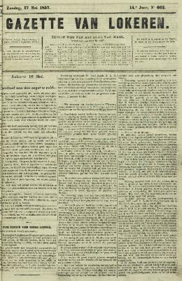 Gazette van Lokeren 17/05/1857