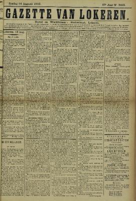 Gazette van Lokeren 14/08/1910