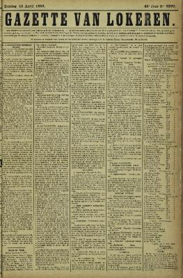 Gazette van Lokeren 15/04/1888