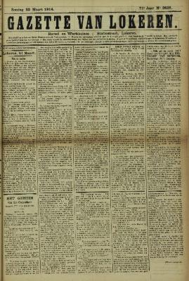 Gazette van Lokeren 22/03/1914