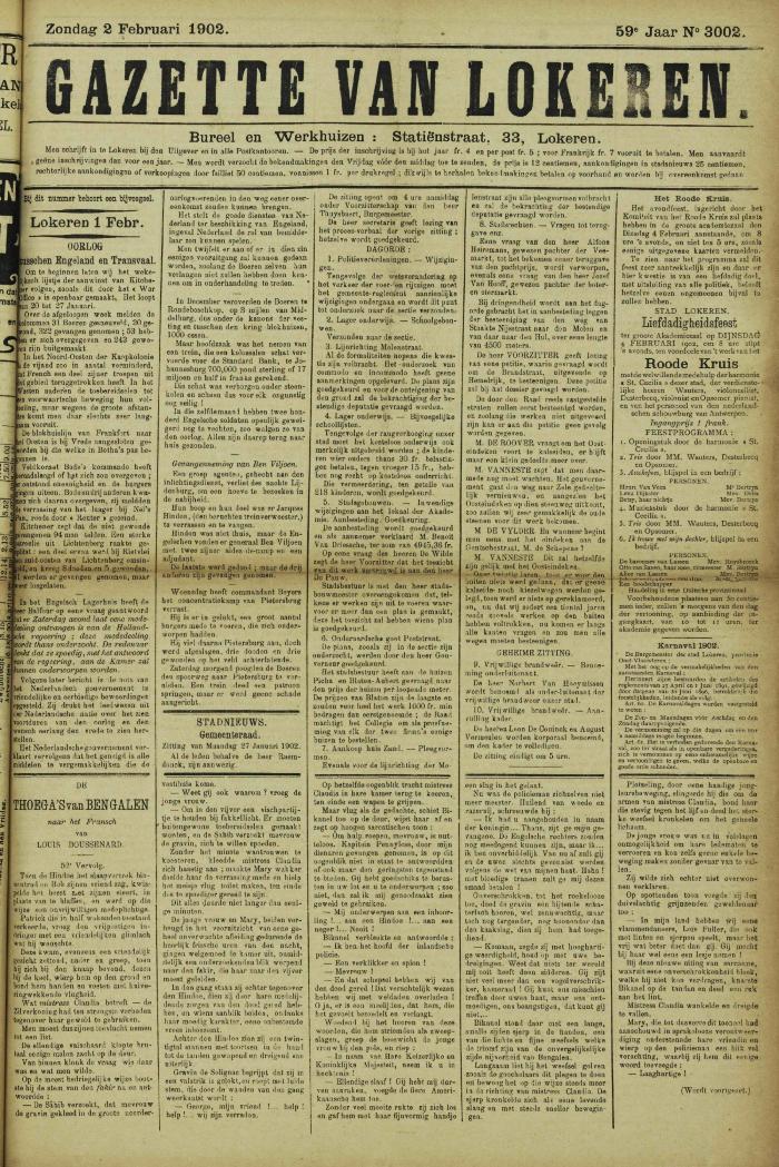 Gazette van Lokeren 02/02/1902
