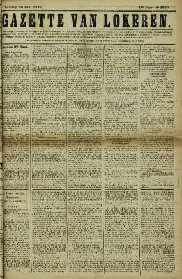 Gazette van Lokeren 30/06/1889