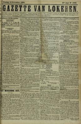 Gazette van Lokeren 14/11/1880