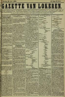 Gazette van Lokeren 22/06/1884
