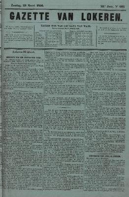 Gazette van Lokeren 23/03/1856