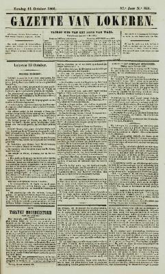 Gazette van Lokeren 14/10/1860
