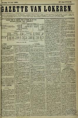 Gazette van Lokeren 15/07/1883