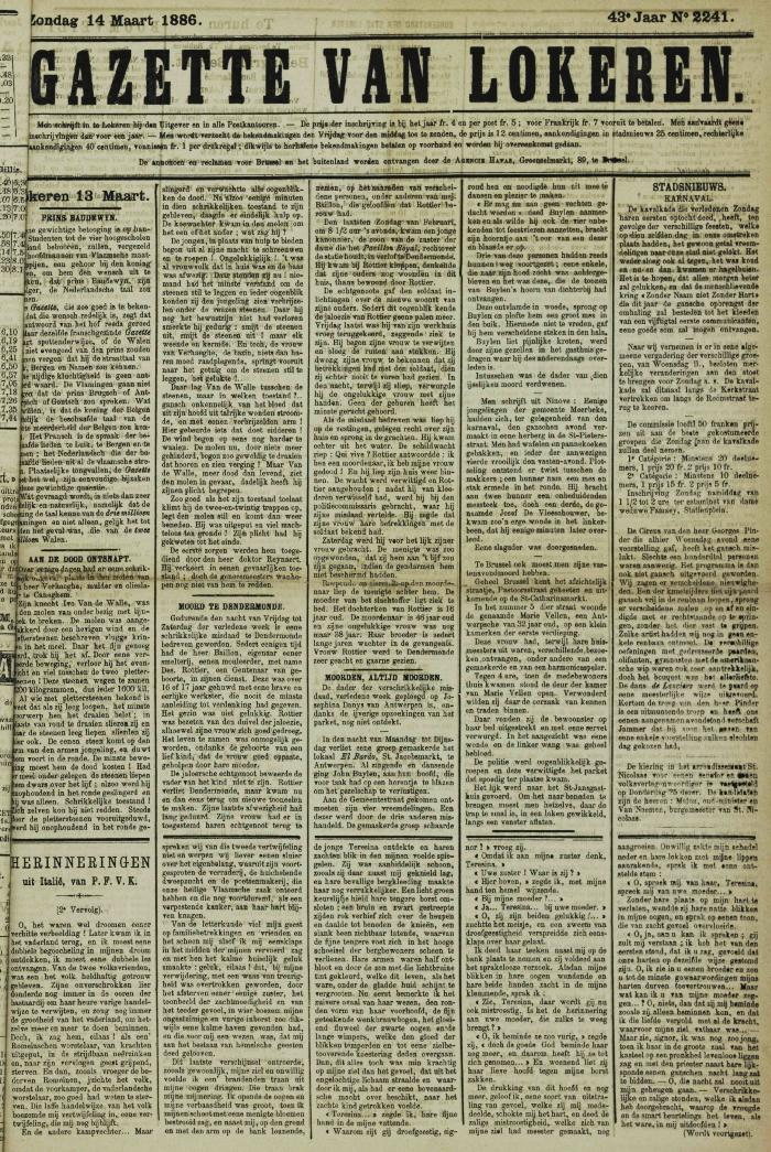 Gazette van Lokeren 14/03/1886