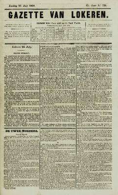 Gazette van Lokeren 25/07/1858