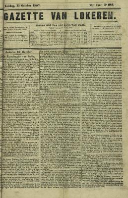 Gazette van Lokeren 11/10/1857