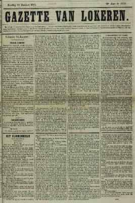 Gazette van Lokeren 15/01/1871
