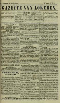 Gazette van Lokeren 13/04/1862