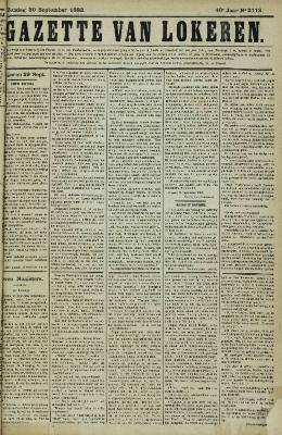 Gazette van Lokeren 30/09/1883