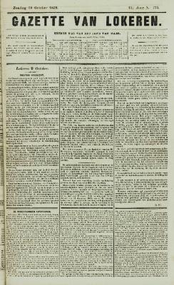 Gazette van Lokeren 10/10/1858