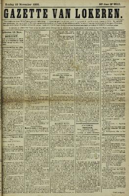 Gazette van Lokeren 19/11/1893