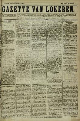 Gazette van Lokeren 25/11/1883