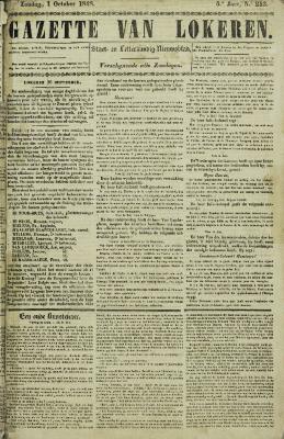 Gazette van Lokeren 01/10/1848